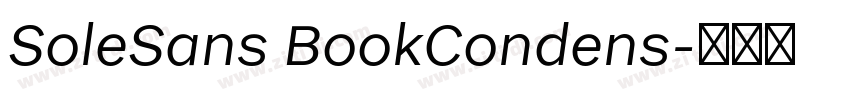 SoleSans BookCondens字体转换